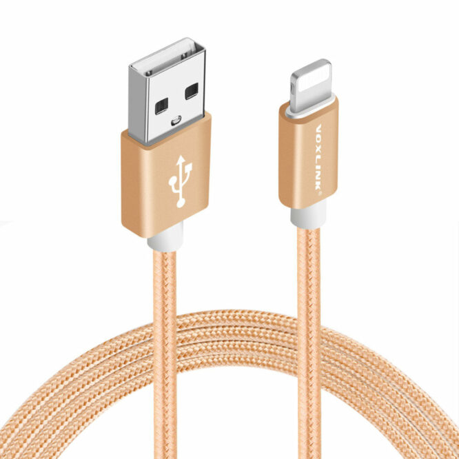 USB kabel iphone zlatý