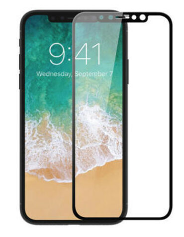 4D Tvrzené sklo na iPhone X s rámečkem tvrdost 9H černá
