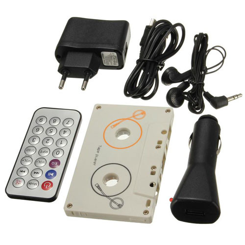 Kazetový přehrávač MP3 s dálkovým ovladačem pro SD karty obsah balení