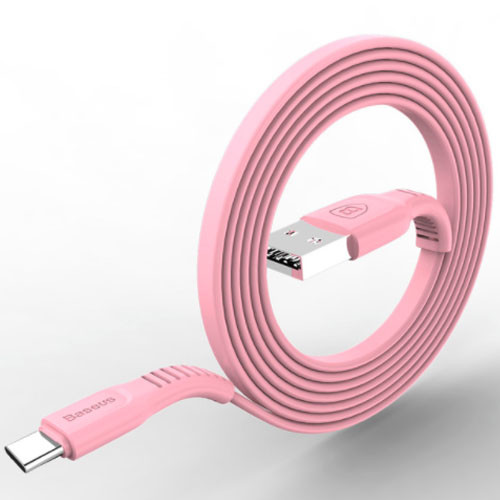 USB kabel typ C - 25cm až 200cm růžový