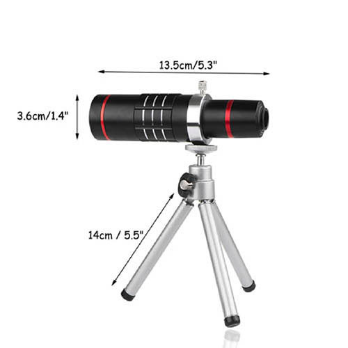 Teleskopický objektiv na mobil 18x zoom - set 2 rozměry