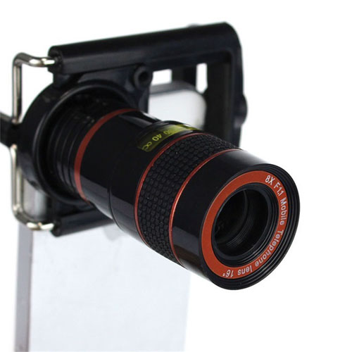 Teleskopický objektiv na mobil - 8x zoom přední pohled