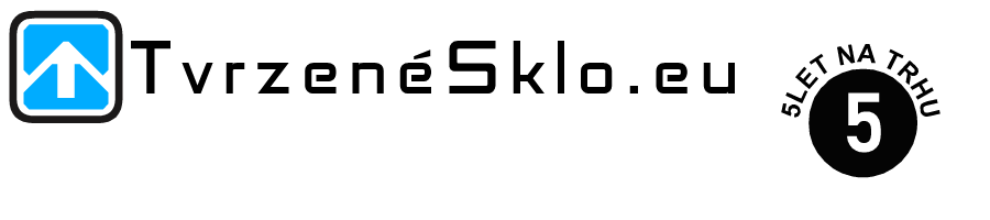 tvrzené sklo logo černomodré 5 let